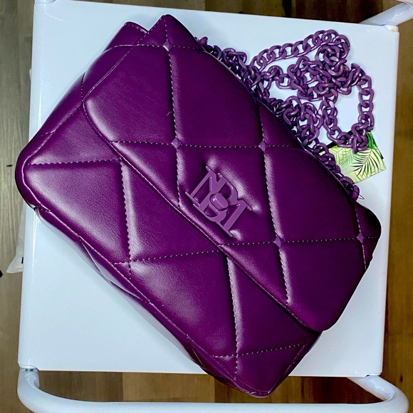 Vegan Leather (Purple) BADGLEY MISCHKA “brand new “ “ no flaws “ Beautiful bag - Picture 4 of 4